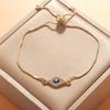 Verstellbares 8-förmiges Evil Eye Herzarmband für Damen - Europäische & Amerikanische Mode, Südostasiatischer Einfluss