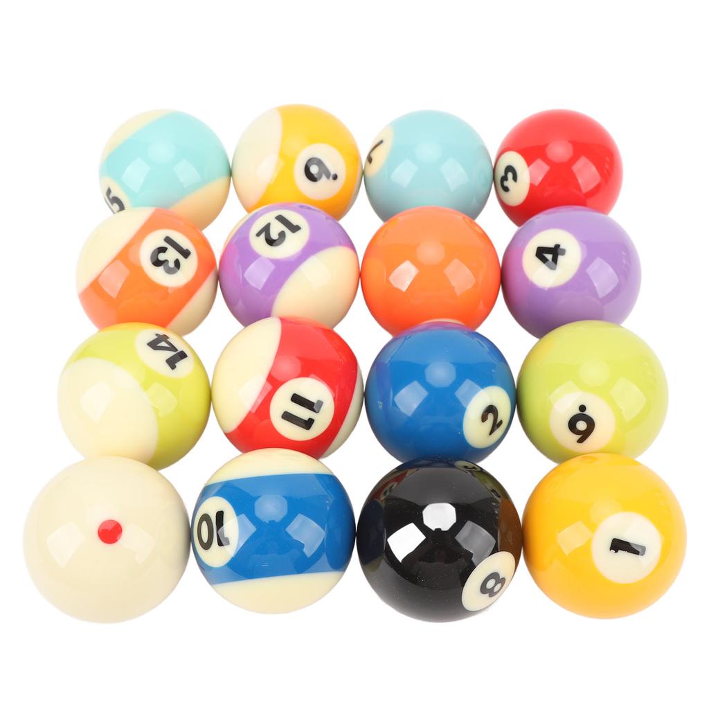 16pcs Billiard Balls Professional Standard 2.3in Diameter Resin High Friction Resistance Pool Table 