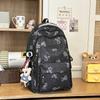 Schoolbag High-value campus student schoolbag Korean version floral student schoolbag Large capacity student schoolbag Wear-resistant practical b