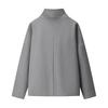 Women's Faux Suede Button Jacket Oversized Gathered Hem Short Length Coat Casual Vintage Outerwear With Pockets