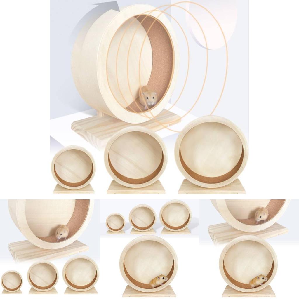 Levné Dřevěné Tiché Běhací Kolečko Pro Křečka Masivní Dřevo Tichý Exerciser Pro Všechna Roční Období