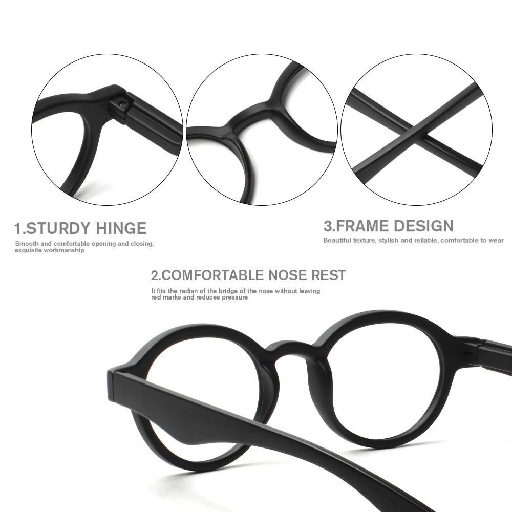 TRUEZING Reading Glasses for Women Men Fashion HD Lens Spring Hinge Lightweight Comfortable Prescription Eyewear