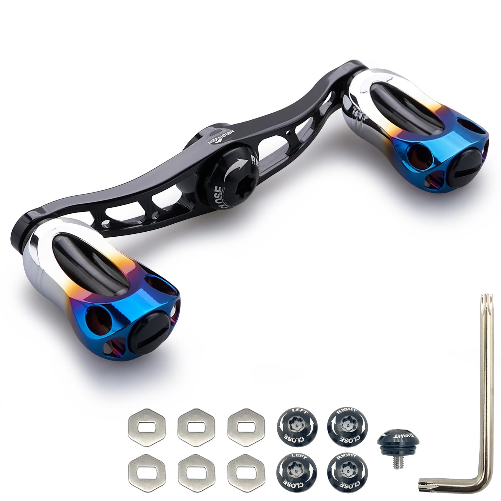 

УДЛИНЕННАЯ Рукоятка Катушки с Кнобом 22 мм для Универсальных Мультипликаторных Катушек Abu Серии Aurora 88/90/115 мм Shimano, Daiwa, (88 мм - Черный)