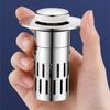 Bathroom Sink Stoppers with Popup Design & Removable Steel Strainer Basket Hair Catcher Home Bathroom Accessories