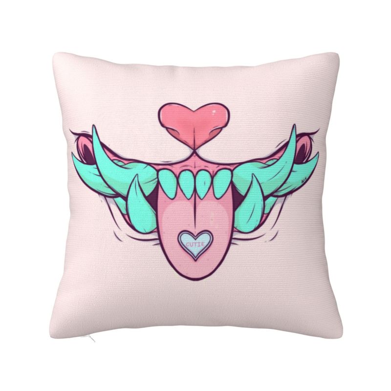 Purple Goth Oni Modern Throw Pillow Covers Home Decorative Japanese Samurai Demon Hannya Car Cushion 30x30cm 12x12in