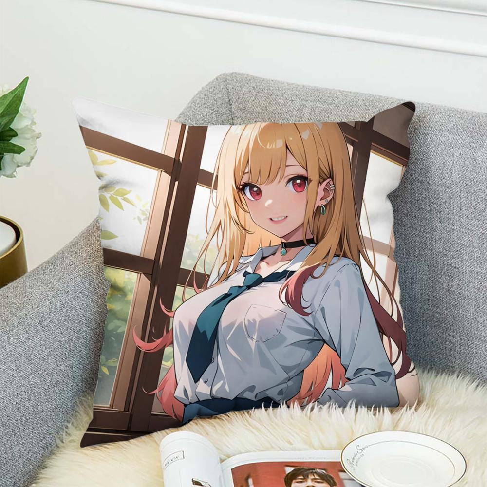 My D-Dress-Up DarlingS Pillow Case For Car Sofa Decorative Home Double-sided Print Plush Square Throw Pillow Cushion Cover