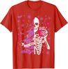 Sorta Merry Sorta Scary Skeleton Christmas Tree Graphic Tee Casual Cotton Short Sleeve T-Shirt for Men
