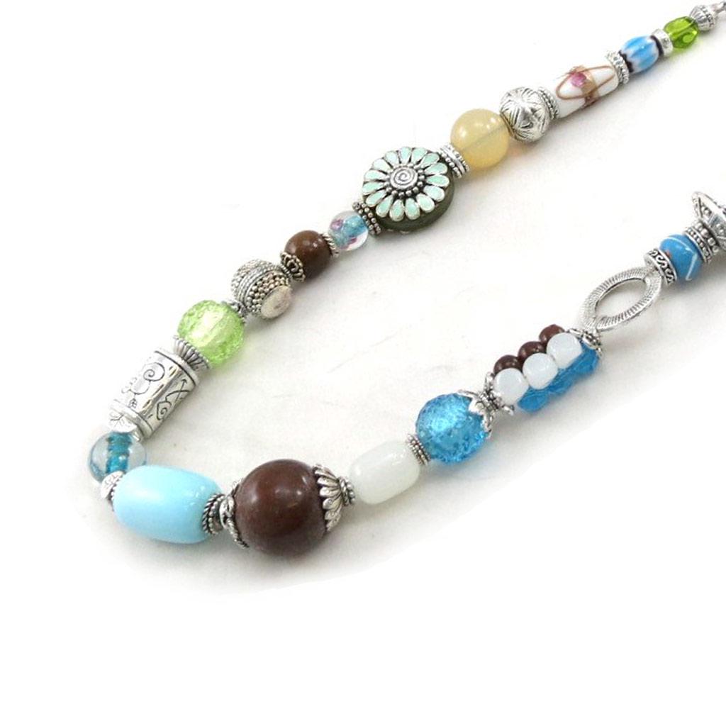 Les Trésors De Lily [E0639] - Green Turquoise 'Douchka' Designer Necklace