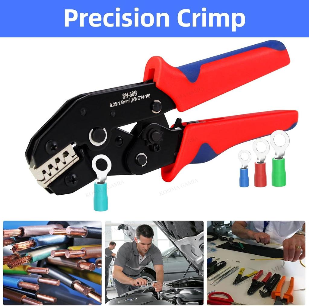 Terminals Crimp Pliers Interchangeable Dies Wire Crimper Crimping Tools Ratcheting SN-48B/SN-58B PH2.0 XH2.5 JST2.5 VH3.96