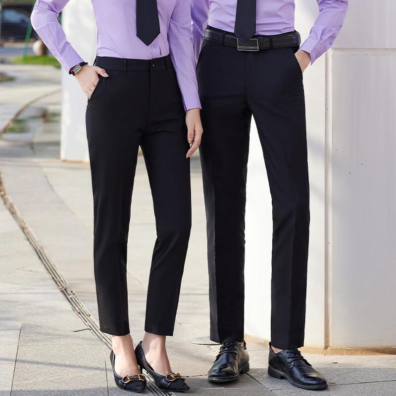 

Caser Yie Black Professional Straight-Leg Business Pants 36