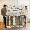 Spring Floral Book Lover Fleece Blanket Just a Girl Who Loves Books Literary Throw Blanket Soft Cozy for Reading Nooks