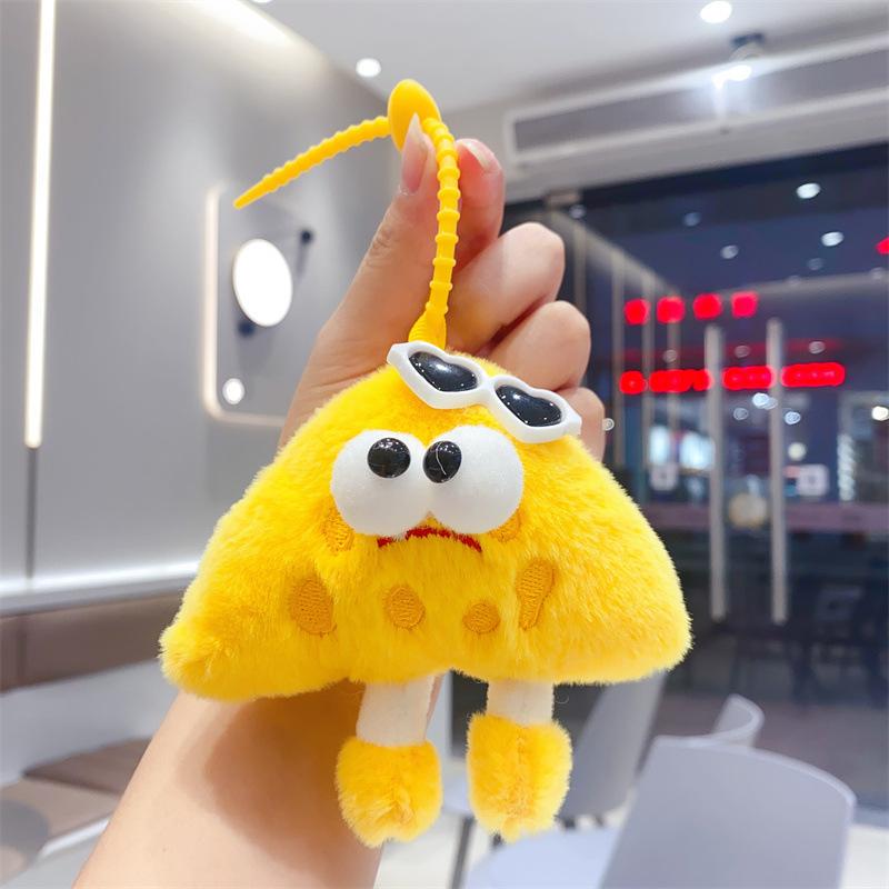 Милый плюшевый кулон в виде сыра, кулон-подвеска на руку, кулон-подвеска для сумки, детская маленькая игрушка-подарок