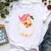 Santa Claus Riding A Dolphin Print Tshirt for Girls White Casual Christmas Gift Tshirt Fashionable Shortsleeved Tshirt Women