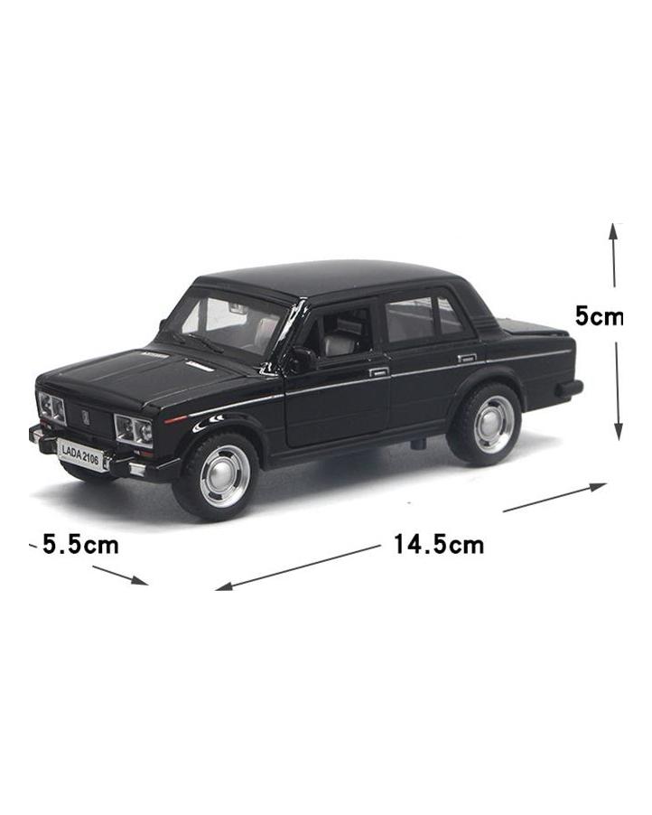 1/32 Scale LADA 2106 Diecast Car Model Toy, Pull Back Toy Vehicle with Sound and Light for Kids Toddler Boys Girls Gift Collection