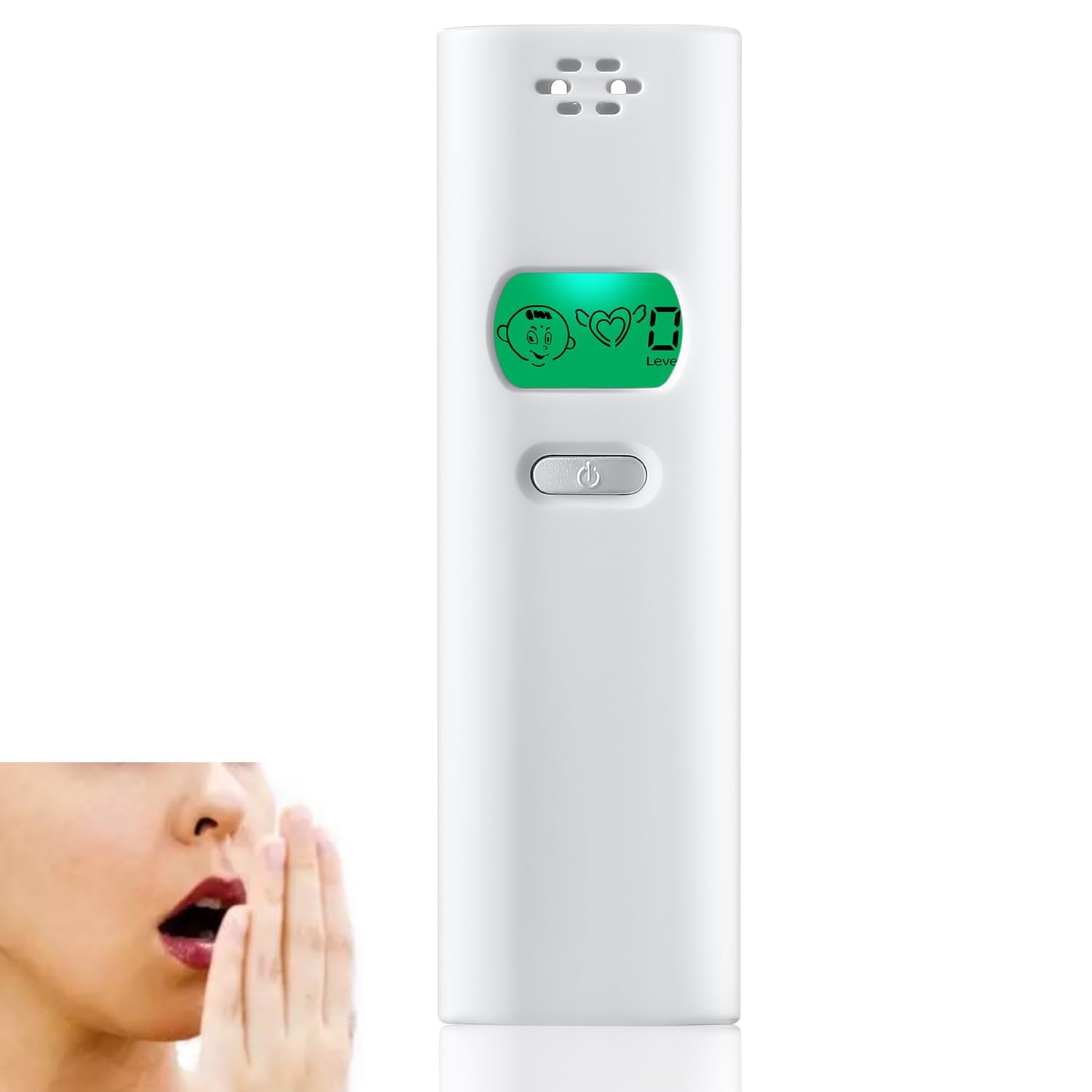 Breath Odor Checker, Halitosis Measuring Device, Halitosis Detector, Tester, High-Precision Detection, Business Etiquette, Self-Confirmation, White, B