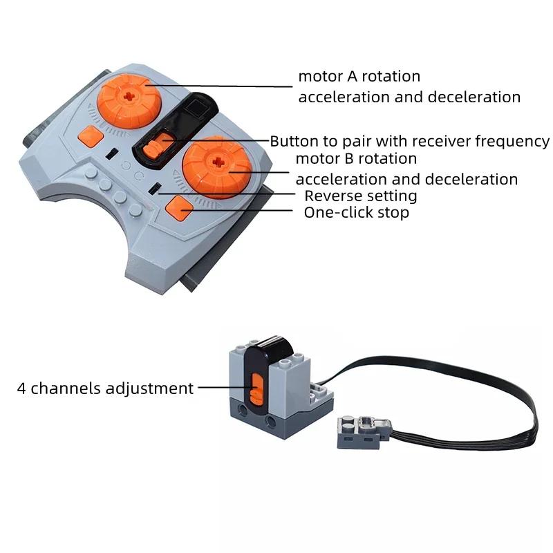 Non-Toxic Motor Set 8293 Pf Model Power Functions Technical Parts Building Blocks Compatible Moc High-Tech Diy Bricks Motor Battery Boxs