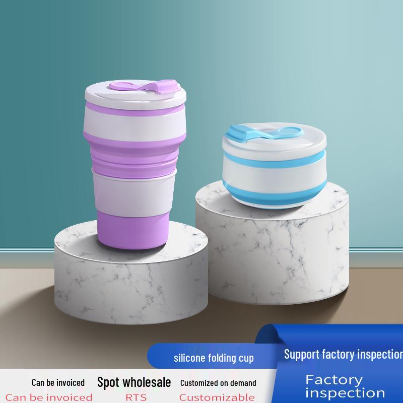 Silicone Folding Travel Cup - Portable, High-Temperature Resistant, Ideal for Mouthwash, Camping, and Outdoor Use
