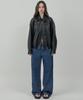 Mott Leather String Blouson - Black