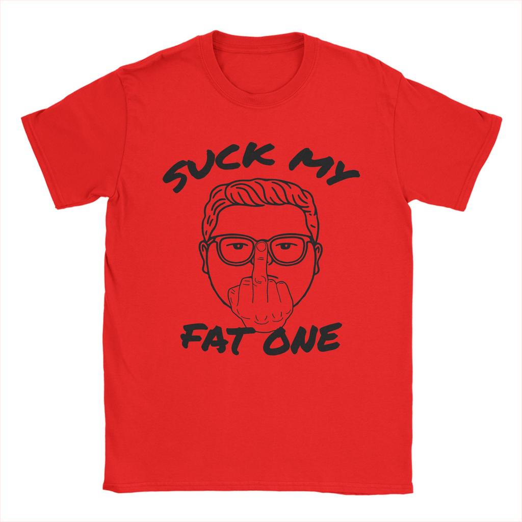 Sck My Fat One Delightful Derek Retro 80s TShirt Unisexs Cotton Tops Casual Round Neck Short Sleeve