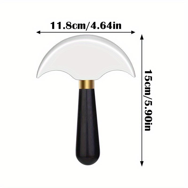 MIUSIE Professional Cutting Knife Half Round Blade Craft Knife DIY Handcraft Wood Handle Cutting Skiving Cutter Tool