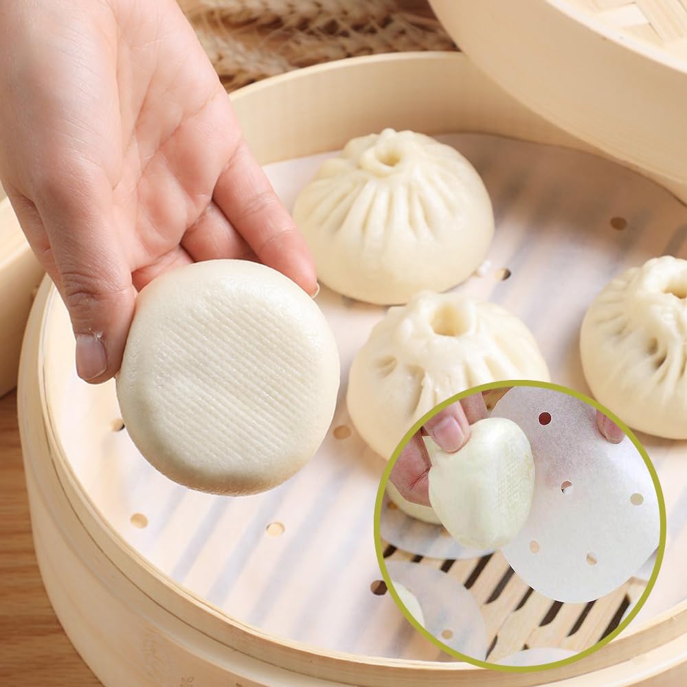 Samcos Steamer Steamer Cooking Convenient for Home Use Paper, 100-sheet Set, 15cm/18cm/20cm Diameter, Perforated, Round, Sheet, Disposable, Paper,