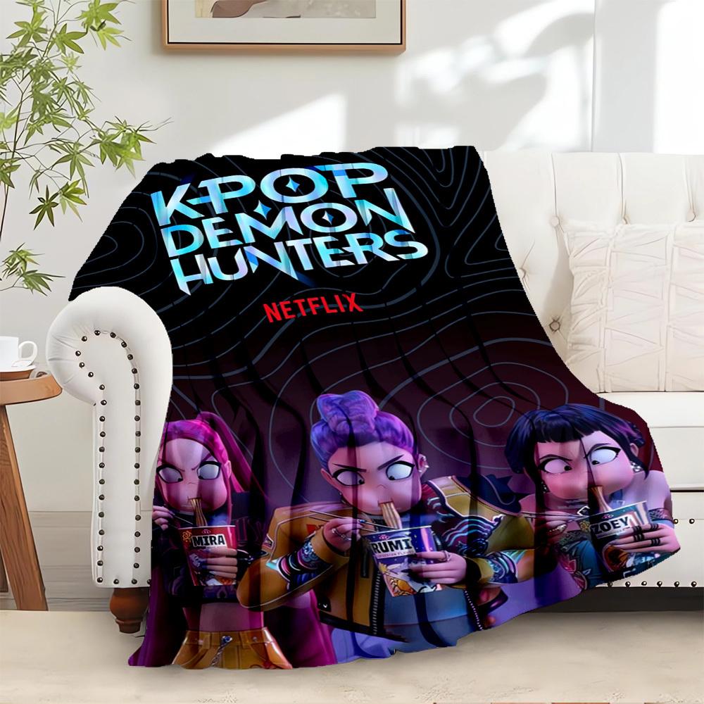 

K-POP Anime Girls Group - Four Seasons Soft Warm Blanket - All-Season Thick Knit Polyester Bedspread for Bed, Camping, Travel - Perfect Gift 100x150cm