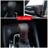PU Leather Car Gear Head Shift Knob Collars Case Cover For Toyota Corolla E210 Camry XV70      2024 Hybrid