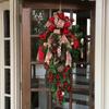Plastic Christmas Hanging Ornaments Christmas Red Berries Wreath  Holiday Accessory