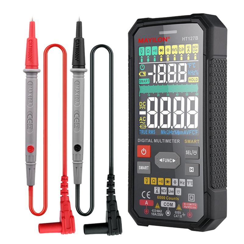 

MAYILON HT127B Digital Multimeter Universal 6000 Counts Auto Range True RMS Multifunctional Meter NCV Tester