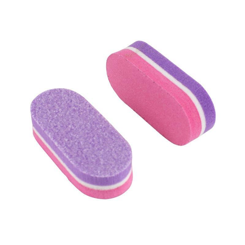 10pcs Double-sided nail art sponge scrubber, mini nail file, colorful high-elastic sponge fine sanding file, nail art tools
