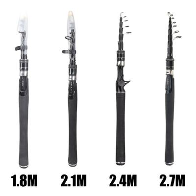 Wędka Podróżna Castingowa Wędki Teleskopowe Wędki Przenośne Krótkie Wędki Sprzęt Wędkarski Słodkowodny Morski