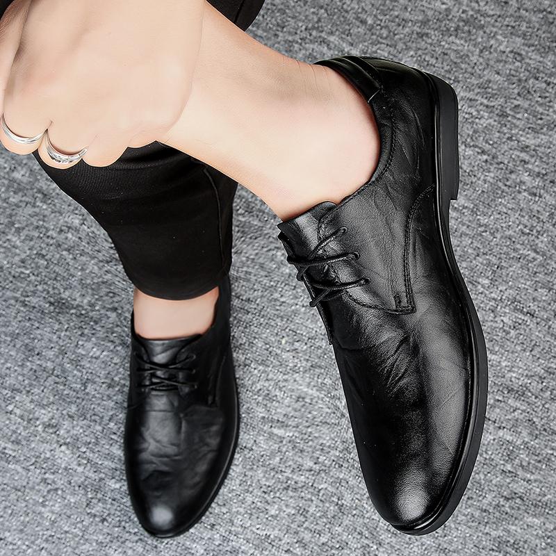 Luksusowe Biznesowe Buty Oxford Męskie Prawdziwa Skóra Codzienne Męskie&Amp;#39;S Buty Oddychające Formalne Buty Wieczorowe Męskie Biuro Ślub Obuwie