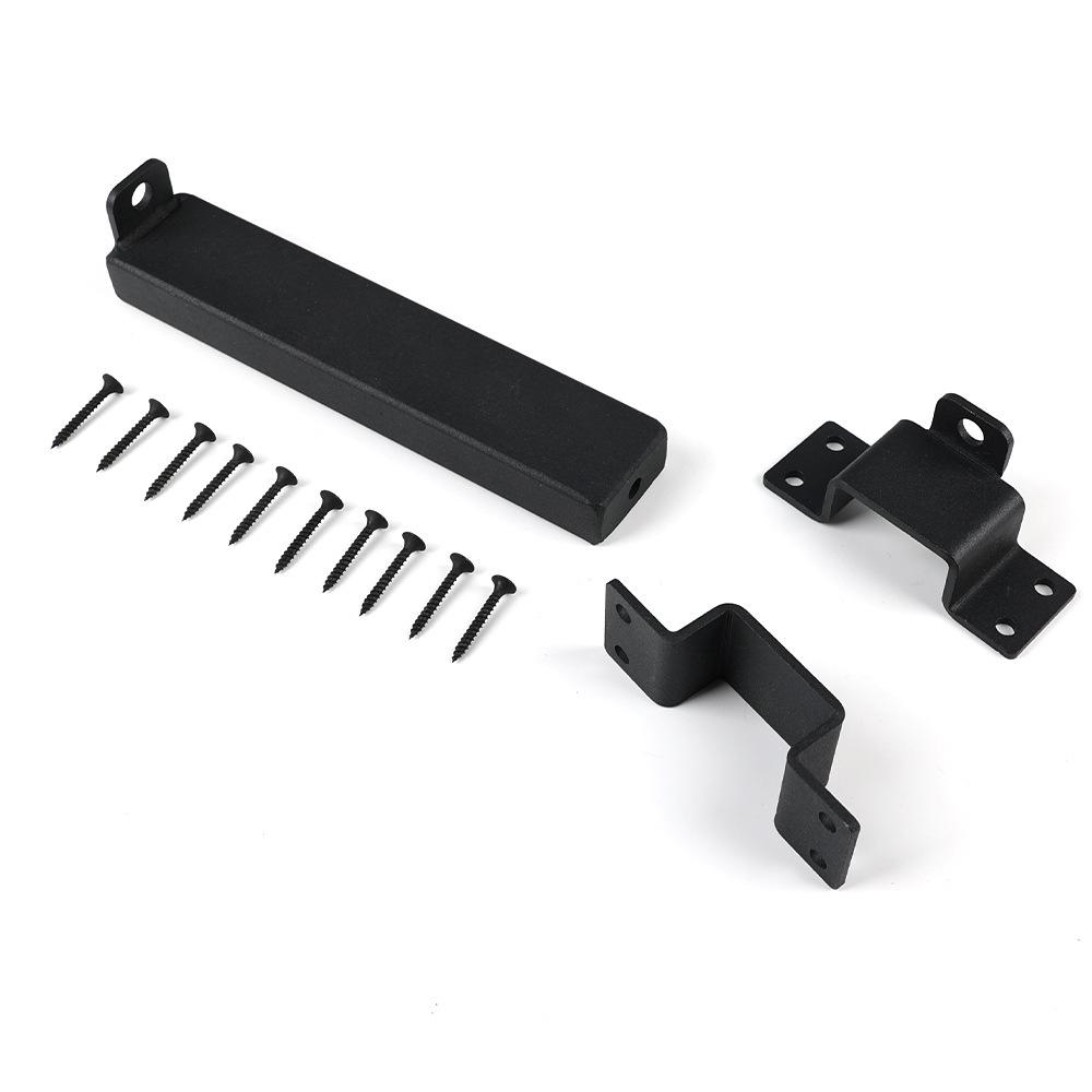 Adjustable Heavy Duty Sliding Door Lock Bracket with Padlock Hole for Wooden Fences and Yards