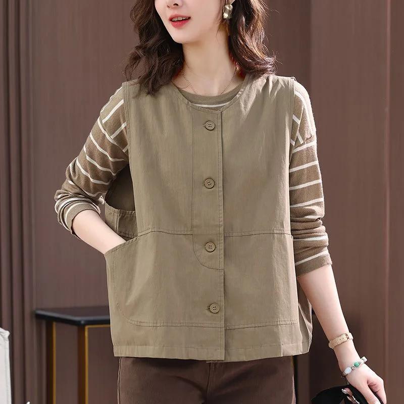 Outside Wear Women's Horse Clip Jacket New Vest Casual and Fashionable