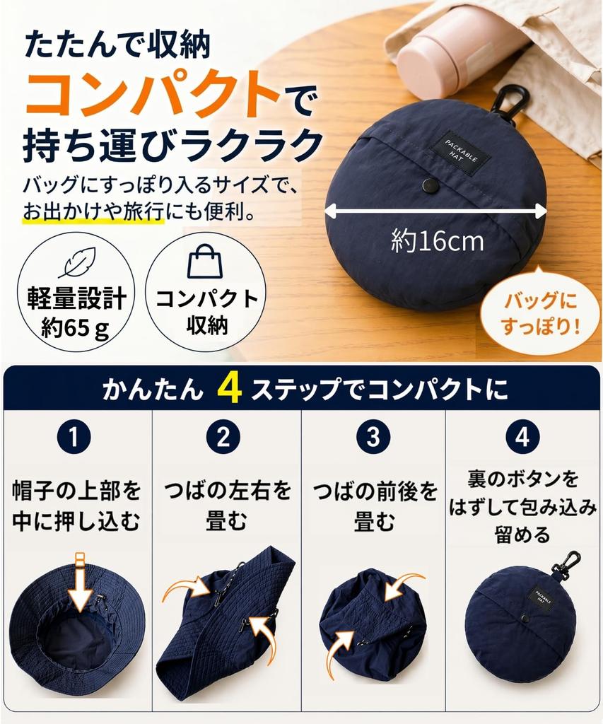 Safari UV with Chin Wide Adjustable Sun Outdoor [Harunowa] Hat, Foldable, Protection, Water-Repellent, Quick-Drying, Lightweight, Strap, Brim, Size,