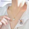 Firefly Pendant  Titanium And Steel Necklace  Elegant Collar Chain For Women