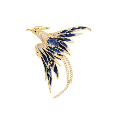 Elegant Multicolor Phoenix Brooch For Women Men Exquisite  Beauty Flying Bird Brooch  Jewelry Accessories Gifts