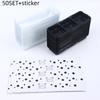 50Pcs Black 3 Grid Pastry Packaging Box With Lid Cake Roll Pastry Takeaway Freshness Boxes Food Grade Baking Dessert Case