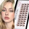 Řasy L Curl L Curl 10~14MM Řasy na oči Ručně vyráběné Hnědé Trsy Řas Nástroj pro prodlužování řas