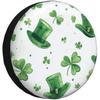 St Patricks Day Hat Shamrock Spare Tire Cover Waterproof Dust Protector for SUV
