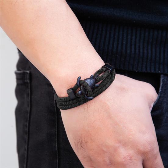 Couple Bracelet 3 Layers Handmade Long Solid Color Braided Rope Multi-colors Gift Soft Sea Turtle Charm Women Bracelet Fashion Jewelry