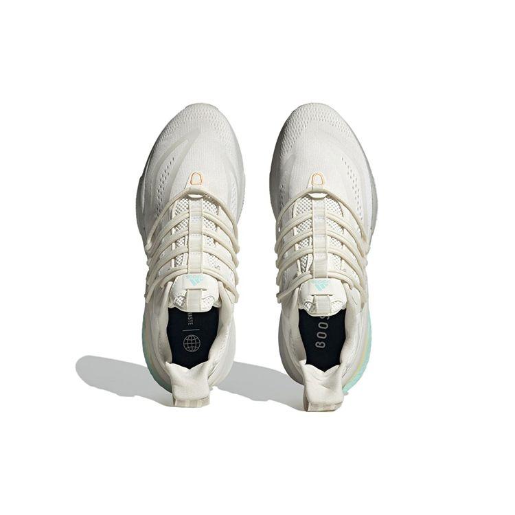 Adidas AlphaBoost V1 Off White Semi Flash Aqua Herren Sneaker Creme Säure-Orange IE7269