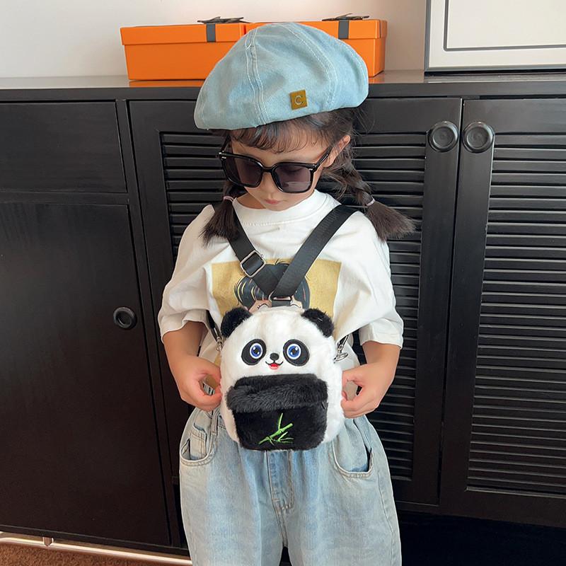 Plush Panda Backpack Kids Unisex Cartoon Animal School Bag Children Daily Carry
