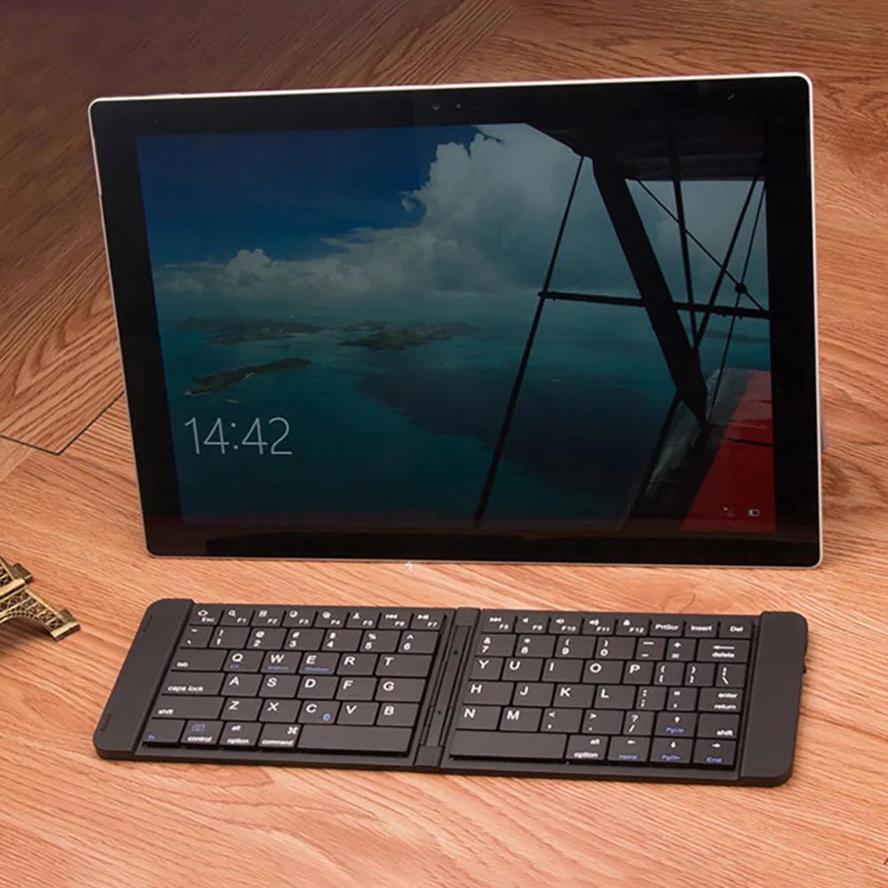 Mini Folding Keyboard Rechargeable Bluetooth Wireless Keyboard for Ipad Tablet Phone Portable Foldable Bluetooth Keypad