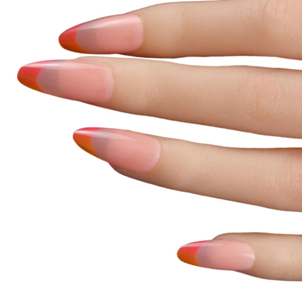 600x Almond False Nails Press On Nail French Tip False Nails Ballerinas Full Cover Stick On Nail Manicures Supplies