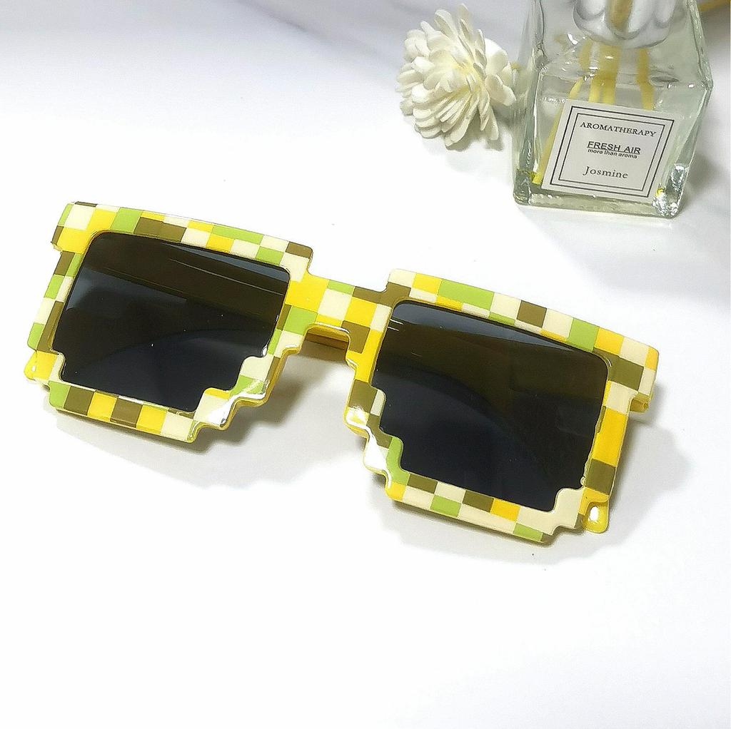 Gafas de Sol Retro Mosaico a Cuadros para Adulto - Gafas de Declaración de Moda Trendy