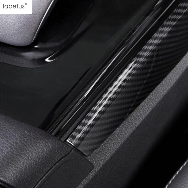 2pc Carbon Fiber Central Control Shift Gear Panel Strip Cover Cover Trim Accessories For Benz A Class W177 A200 A220 - 2024