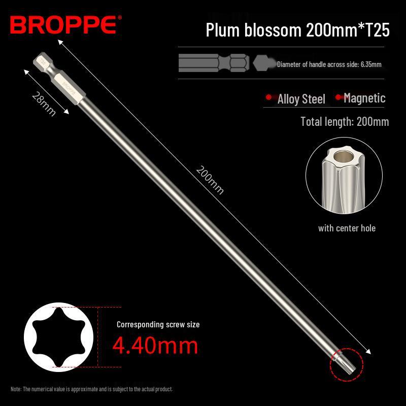 Plum Blossom Magnetic Drill and Screwdriver Bit Set