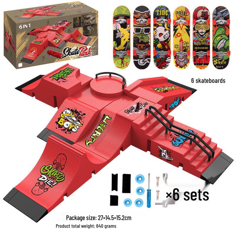 

Набор сцены парка для фингерскейтборда через границу: Профессиональная соревновательная площадка и креативные игрушки для детей