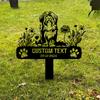 Gepersonaliseerde Herdenkingspaal Hond Tibetaanse Terriër, Metalen Tuinbord op Maat, Grafmarkering Huisdier voor Tuin, Buiten Dierendecor